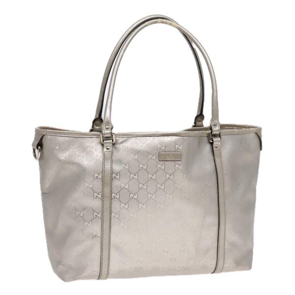 GUCCI GG Implementation Tote Bag Pvc Silver - Picture 1 of 16